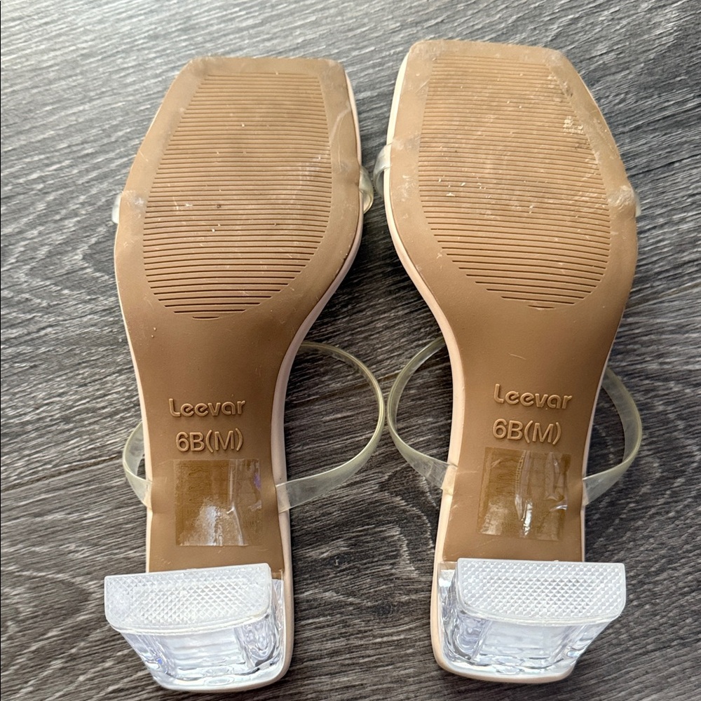 Chic Transparent Strap Block Heels - image 5